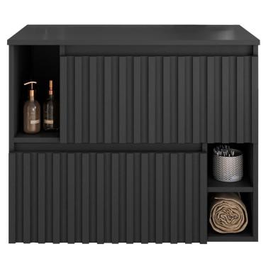 Imagem de Gabinete Suspenso 2 Portas Basculantes 75 Cm Bl1000 Grafite Faem Grafite