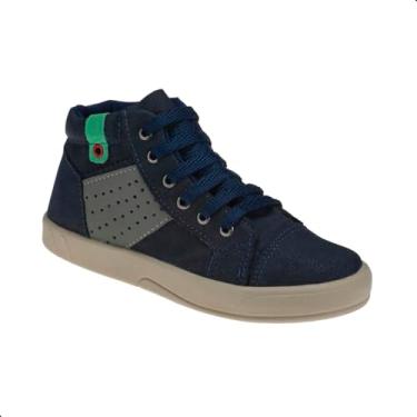 Imagem de Tenis Infantil Masculino Sapatenis Menino Minipasso Azul e Marrom (Azul, BR, Criança de 9 a 12 anos, Numérico, 30)