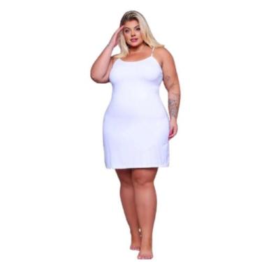 Imagem de Vestido Segunda Pele Plus Size Midi Tecido Premium Anagua Combinação -