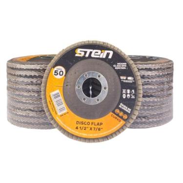 Imagem de 20 Peças disco flap curvo 4.1/2 115mm metais ferrosos Grão 50 Stein