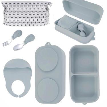 Imagem de Conjunto de alimentação para bebês TaoCeexi com colher e garfo de aço 