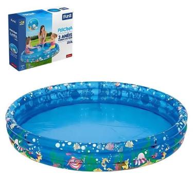 Imagem de Piscina Infantil 3 Anéis 253L Estampa Fundo Do Mar 122x25cm - Funs