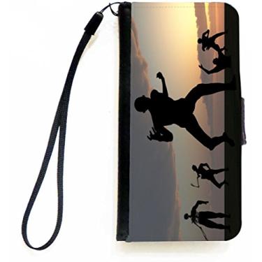 Imagem de Rikki Knight Capa carteira flip Zombies at Twilight com aba magnética para Apple iPhone 5c