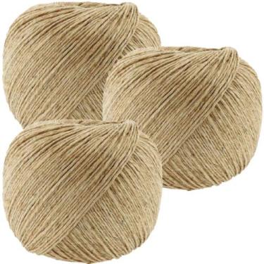 Imagem de Kit 3 Un Fio Cordão Barbante Rami 2mm Rolo 200g Sisal Aprox 180mts Par