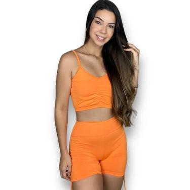 Imagem de Conjunto de academia feminino zero transparência com short e top  - se