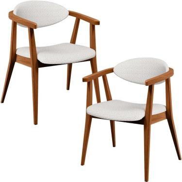 Imagem de Kit 02 Poltronas Cecília B04 Bouclê Cru