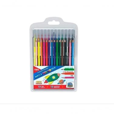 Imagem de Conjunto Lápis Escolar Mega Color Com 26 Peças