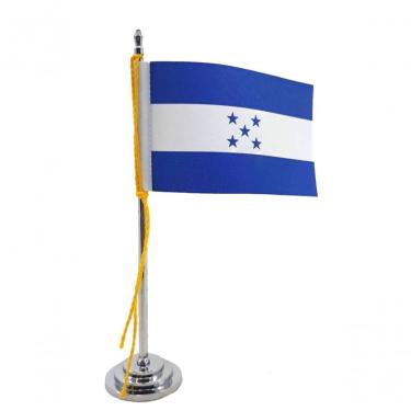 Imagem de Mini Bandeira De Mesa Da Honduras 15 Cm Poliéster