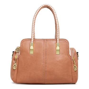 Imagem de Bolsa Baú Média Luxuosa De Mão Feminina Transversal De Ombro - NoBrand