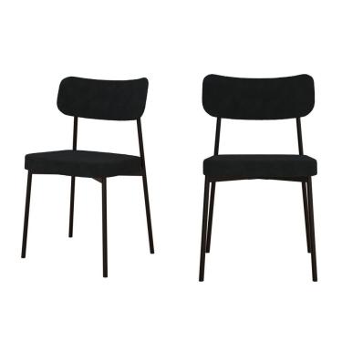 Imagem de Kit Com 2 Cadeiras Para Sala De Jantar Mona Yescasa Cinza Grafite