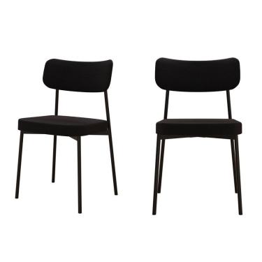 Imagem de Kit Com 2 Cadeiras Para Sala De Jantar Mona Yescasa Preto