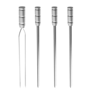 Imagem de Kit De 4 Espetos Em Aço Inox 1 Duplo + 3 Simples Qualinox