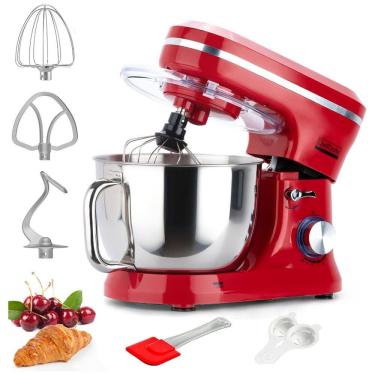 Imagem de Mixer de Alimentos Doméstico 6,5 Litros com 10 Velocidades e 660W - Ideal para Massas de Pão e Bolos