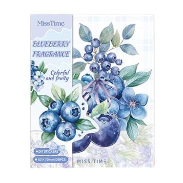 Imagem de Gryast 20 peças de adesivos Washi de frutas para junk journaling, efêmeras, adesivo PET transparente para scrapbooking, bullet journal, colagem