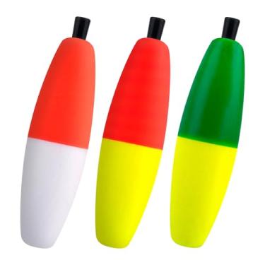 Imagem de Dr.Fish Pacote com 15 boias de espuma de charuto boia de pesca boias flutuantes rolhas de pesca para Santee Catfish Rig Crappie água doce água salgada cores mistas G tamanho 6,3 cm