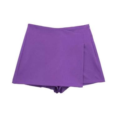 Imagem de Saias Shorts Assimétricas de Cintura Alta - Estilo Vintage Chic Willsh