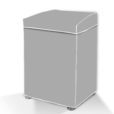 Imagem de Capa de Maquina de Lavar PVC Cinza C/Tampa P - Fullcommerce