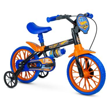Imagem de  Bicicleta Infantil Aro 12 HOT WHEELS com Rodas de Treinamento