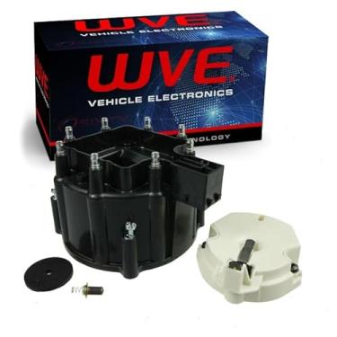 Imagem de Kit de tampa e rotor de distribuidor Wells WVE compatível com Chevrolet Bel Air C10 C10 Suburban C20 C20 Suburban C30 Camaro Caprice Cor 4.3L 4.4L 4.8L 5.0L 5.7L 6.6L 7.4L L6 V8 1974-1990