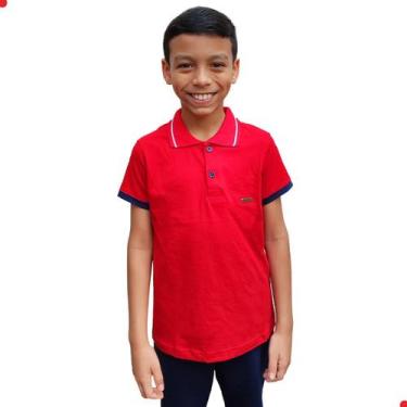 Imagem de Camisa Gola Polo Infantil Camiseta Juvenil Masculina Menino - Moda_Gas