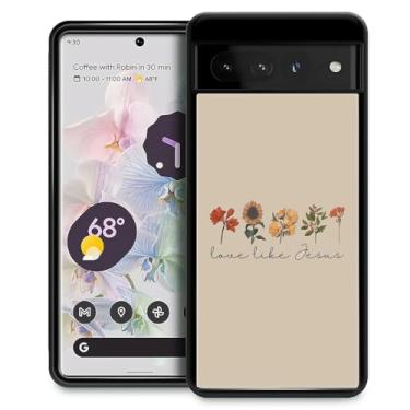 Imagem de WANKBLC Capa compatível com Google Pixel 7 Pro, proteção à prova de choque para homens e mulheres antiderrapante para Google Pixel 7 Pro Crazy Pattern Faith Flower Love Like Jesus Religious