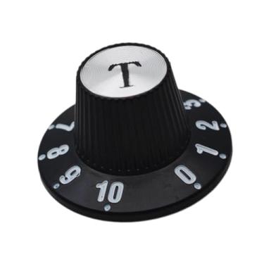 Imagem de Esquirla Botão de controle de guitarra elétrica, peça de instrumento musical, botão de chapéu alto, acessórios para baixo, T