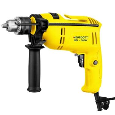Imagem de Furadeira de Impacto Menegotti MFI 500W 1/2” (13mm) – 220V | Com Reversão, Velocidade Variável e Acessórios