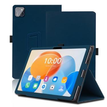 Imagem de Capa para tablet PRITOM Tab 11 10,1 polegadas, PRITOM TAB 11, capa protetora com suporte dobrável com suporte para lápis e alça de pulso, proteção total. (azul)