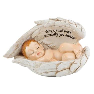 Imagem de XLWLLNJ Estátua do Menino Jesus, ornamento de resina, presentes, decoração colecionável, escultura de presépio para centro de mesa, inauguração de casa