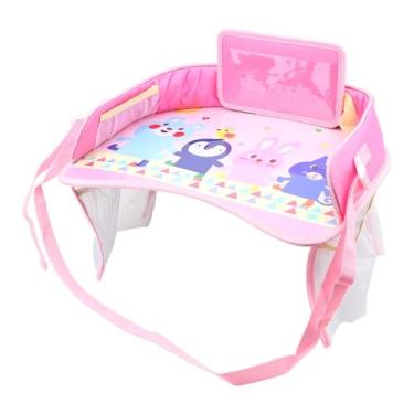 Imagem de Mesa de Atividades Infantil para Carro com Suporte para Celular – Bandeja Portátil para Cadeirinha com Bolsos Laterais (Cor 2)