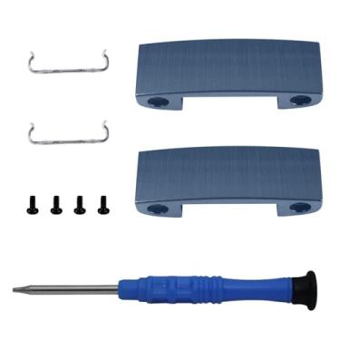 Imagem de Adhiper Peças De Reposição Metal Para Dobradiça Studio Pro Compatíveis Com Fones Ouvido Sem Fio Beats, Kit Durável Faixa Cabeça Dobrável, Conjunto Pinos Capa (Azul Marinho)