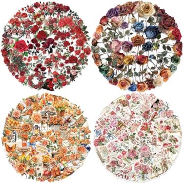 Imagem de Adesivos de flores naturais para álbuns, adesivos autoadesivos de flores transparentes para scrapbook, suprimentos de diário para adultos, cartas, faça você mesmo, garrafa de água, cartões, decoração