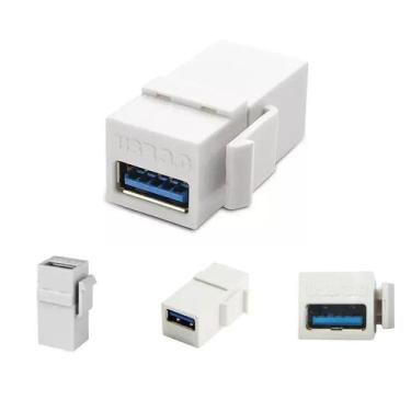 Imagem de Conector Usb Emenda 3.0 Preto Qm99081.31 Qtmov BRANCO, BRANCO, UNICO