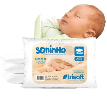 Imagem de Kit 2 Travesseiro Bebe Recem Nascido Para Bebê Conforto 1 ano Menina M