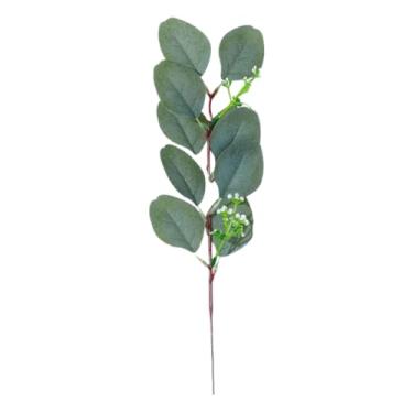 Imagem de ESSMOKO 6 Peças de arranjos florais de mesa de plantas artificiais, simulação de plantas verdes, decoração de caules e folhas de eucalipto, acessórios para ramos