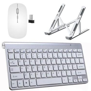 Imagem de Teclado Mouse Slim e Suporte Branco para Notebook Dell - Skin Zabom