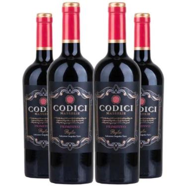 Imagem de Vinho Tinto Codici Primitivo Puglia 750ml Kit 4 Garrafas - MGM