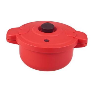 Imagem de ＫＬＫＣＭＳ Panela de pressão para micro-ondas, panela pequena com cabo anti-queimaduras, sem fogo, para uso doméstico, com tampa de trava, de sopa multicooker