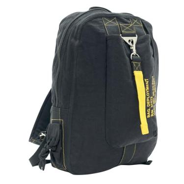 Imagem de Rothco Bolsa de viagem de lona vintage, Mochila, Preto, 19.5" x 15" 4.5"