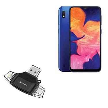 Imagem de Smart Gadget para Samsung Galaxy A10e (Smart Gadget da BoxWave) – Leitor de cartão SD AllReader, leitor de cartão microSD SD compacto USB para Samsung Galaxy A10e – Preto