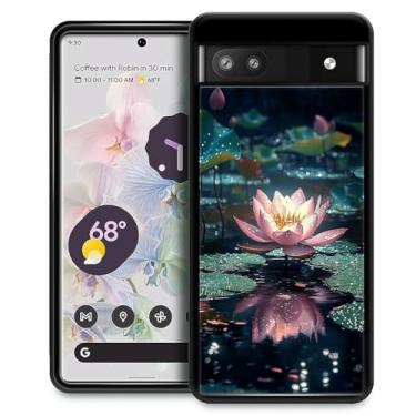 Imagem de CARLOCA Capa compatível com Google Pixel 6A para meninas e meninos, capa rígida, proteção à prova de choque, TPU antiderrapante, para Google Pixel 6A, estampa moderna, sonhadora, flor de lótus, lírio
