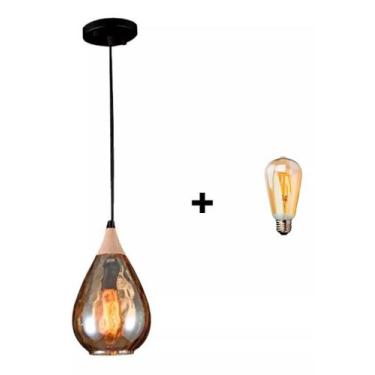 Imagem de Luminária Pendente Lustre Cristal COM LÂMPADA PÊRA E27 NT-300  - Nitro