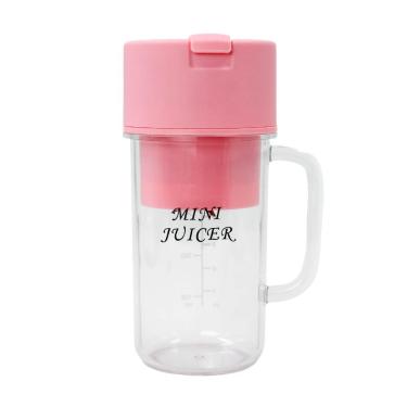 Imagem de Mini Liquidificador Portátil Shake Suco Juice Cup Caneca Cabo Usb Rosa