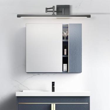 Imagem de Luminária de parede LED para espelho de banheiro, lâmpadas de parede giratórias dobráveis e retráteis, arandelas de parede de ângulo ajustável, modernas, internas, à prova d'água, luzes de imagem para