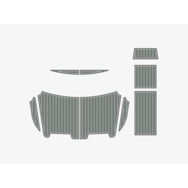 Imagem de MasterCraft 2005 Plataforma de natação 280 X Star Cockpit 1/10.2 cm 6 mm Espuma EVA Faux Teak Marine Floor (cinza escuro sobre cinza)