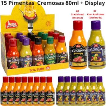 Imagem de Molho Pimenta Cremosa Gourmet Ervas Finas Display 15 Unid 4 Sabores 80