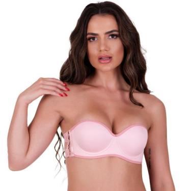 Imagem de Sutiã com Bojo sem Alça Frente Única Costa Nua - NAKA MODAS, G, Rosa