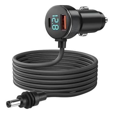 Imagem de Cabo Veicular 3 em 1 compatível Starlinkk Mini com 3 metros, visor digital DC 100 W + carregador de carro, adaptador isqueiro Alimentação 12 V-24 V, monitor de tensão LED, portas extras USB e tipo C