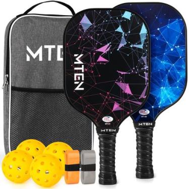Imagem de Conjunto de pás Pickleball aprovado pela MTEN USAPA com bolas e bolsa