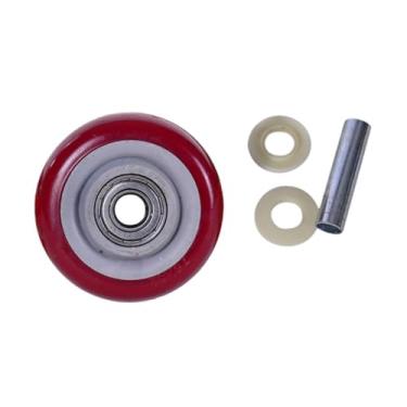 Imagem de YsXoWiui Kits de reparo de rolamentos de roda giratória, rodízios de placa, roda giratória de poliuretano para, 3inch